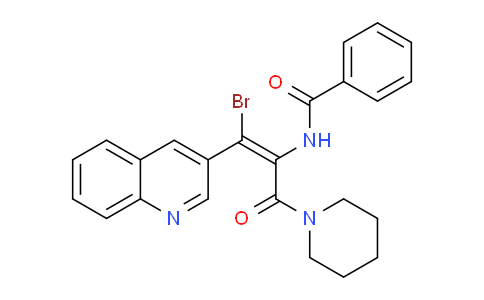 CAS No. 1800044-72-7, (Z)-N-(1-Bromo-3-oxo-3-(piperidin-1-yl)-1-(quinolin-3-yl)prop-1-en-2-yl)benzamide