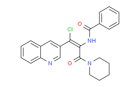 CAS No. 1800044-89-6, (Z)-N-(1-Chloro-3-oxo-3-(piperidin-1-yl)-1-(quinolin-3-yl)prop-1-en-2-yl)benzamide