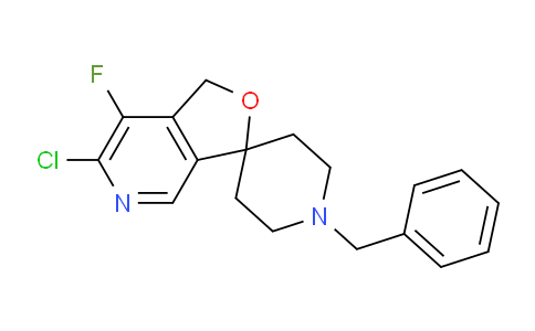 CAS No. 1283090-94-7, 1'-Benzyl-6-chloro-7-fluoro-1H-spiro[furo[3,4-c]pyridine-3,4'-piperidine]