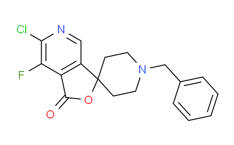 CAS No. 1283090-74-3, 1'-Benzyl-6-chloro-7-fluoro-1H-spiro[furo[3,4-c]pyridine-3,4'-piperidin]-1-one