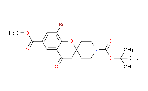 CAS No. 1416438-83-9, 1'-tert-Butyl 6-methyl 8-bromo-4-oxospiro[chroman-2,4'-piperidine]-1',6-dicarboxylate