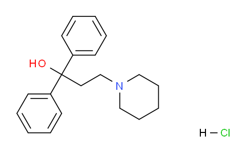 CAS No. 968-58-1, 1,1-Diphenyl-3-(piperidin-1-yl)propan-1-ol hydrochloride