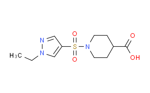 CAS No. 925606-80-0, 1-((1-Ethyl-1H-pyrazol-4-yl)sulfonyl)piperidine-4-carboxylic acid
