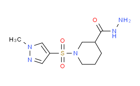 CAS No. 1005563-54-1, 1-((1-Methyl-1H-pyrazol-4-yl)sulfonyl)piperidine-3-carbohydrazide