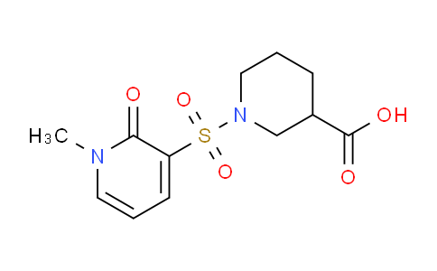 CAS No. 1707394-32-8, 1-((1-Methyl-2-oxo-1,2-dihydropyridin-3-yl)sulfonyl)piperidine-3-carboxylic acid