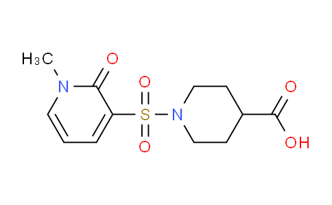 CAS No. 1708013-18-6, 1-((1-Methyl-2-oxo-1,2-dihydropyridin-3-yl)sulfonyl)piperidine-4-carboxylic acid