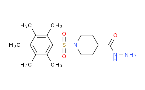 CAS No. 590357-06-5, 1-((2,3,4,5,6-Pentamethylphenyl)sulfonyl)piperidine-4-carbohydrazide