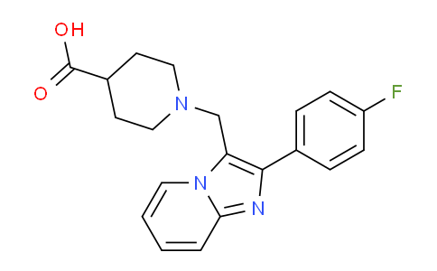 CAS No. 727977-52-8, 1-((2-(4-Fluorophenyl)imidazo[1,2-a]pyridin-3-yl)methyl)piperidine-4-carboxylic acid
