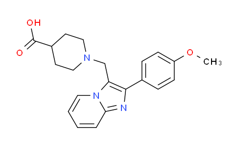 CAS No. 727977-49-3, 1-((2-(4-Methoxyphenyl)imidazo[1,2-a]pyridin-3-yl)methyl)piperidine-4-carboxylic acid