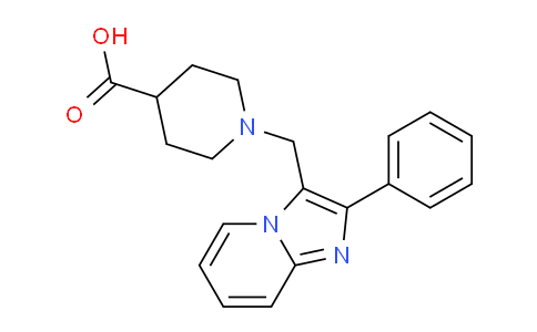 CAS No. 727977-47-1, 1-((2-Phenylimidazo[1,2-a]pyridin-3-yl)methyl)piperidine-4-carboxylic acid