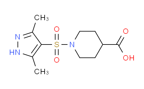 CAS No. 1023930-69-9, 1-((3,5-Dimethyl-1H-pyrazol-4-yl)sulfonyl)piperidine-4-carboxylic acid