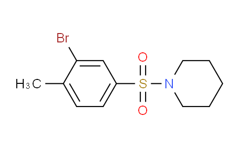 CAS No. 850429-73-1, 1-((3-Bromo-4-methylphenyl)sulfonyl)piperidine