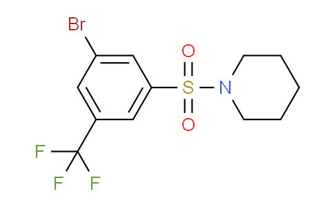 CAS No. 951884-69-8, 1-((3-Bromo-5-(trifluoromethyl)phenyl)sulfonyl)piperidine
