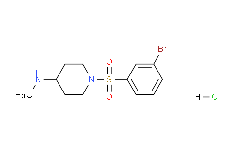 CAS No. 1353978-50-3, 1-((3-Bromophenyl)sulfonyl)-N-methylpiperidin-4-amine hydrochloride