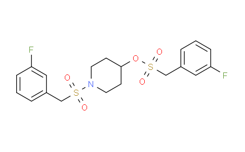 CAS No. 1420894-13-8, 1-((3-Fluorobenzyl)sulfonyl)piperidin-4-yl (3-fluorophenyl)methanesulfonate