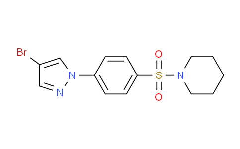 CAS No. 1199773-17-5, 1-((4-(4-Bromo-1H-pyrazol-1-yl)phenyl)sulfonyl)piperidine