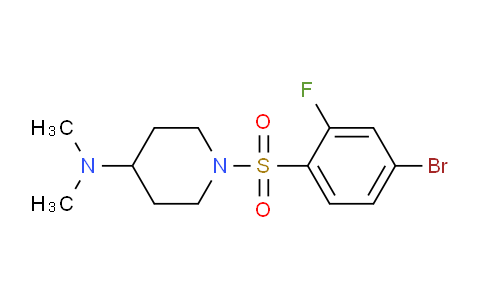 CAS No. 1711726-65-6, 1-((4-Bromo-2-fluorophenyl)sulfonyl)-N,N-dimethylpiperidin-4-amine
