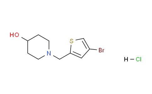 CAS No. 1845689-88-4, 1-((4-Bromothiophen-2-yl)methyl)piperidin-4-ol hydrochloride