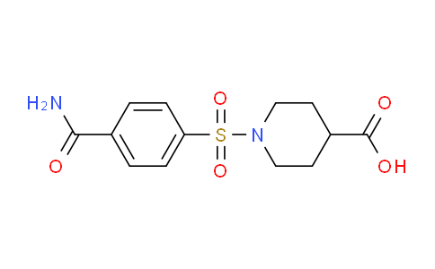 CAS No. 923212-38-8, 1-((4-Carbamoylphenyl)sulfonyl)piperidine-4-carboxylic acid