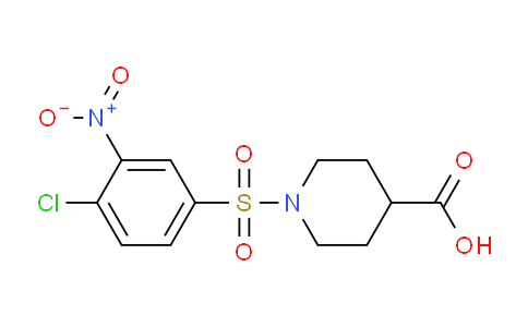 CAS No. 368427-83-2, 1-((4-Chloro-3-nitrophenyl)sulfonyl)piperidine-4-carboxylic acid