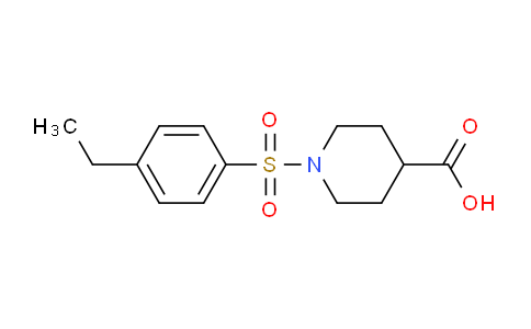 CAS No. 345990-55-8, 1-((4-Ethylphenyl)sulfonyl)piperidine-4-carboxylic acid