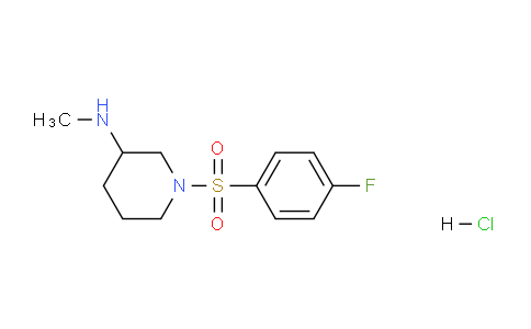 CAS No. 1353972-68-5, 1-((4-Fluorophenyl)sulfonyl)-N-methylpiperidin-3-amine hydrochloride