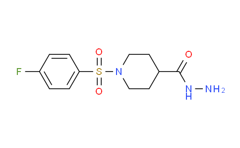 CAS No. 312534-13-7, 1-((4-Fluorophenyl)sulfonyl)piperidine-4-carbohydrazide