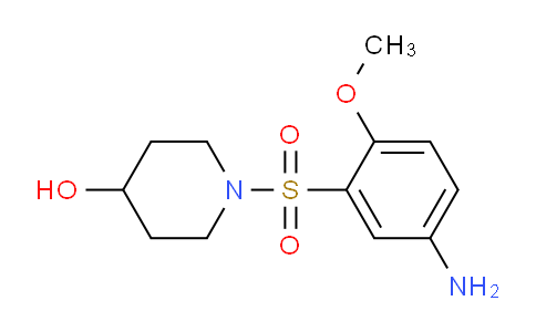 CAS No. 1039843-57-6, 1-((5-Amino-2-methoxyphenyl)sulfonyl)piperidin-4-ol
