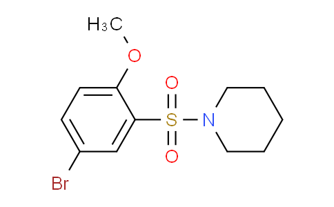 CAS No. 295360-83-7, 1-((5-Bromo-2-methoxyphenyl)sulfonyl)piperidine