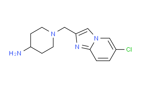 CAS No. 1154260-73-7, 1-((6-Chloroimidazo[1,2-a]pyridin-2-yl)methyl)piperidin-4-amine