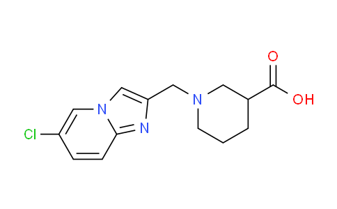 CAS No. 1156145-02-6, 1-((6-Chloroimidazo[1,2-a]pyridin-2-yl)methyl)piperidine-3-carboxylic acid