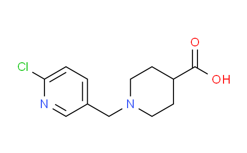 CAS No. 1060795-91-6, 1-((6-Chloropyridin-3-yl)methyl)piperidine-4-carboxylic acid
