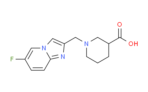 CAS No. 1713639-23-6, 1-((6-Fluoroimidazo[1,2-a]pyridin-2-yl)methyl)piperidine-3-carboxylic acid