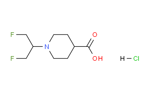 CAS No. 1956380-66-7, 1-(1,3-Difluoropropan-2-yl)piperidine-4-carboxylic acid hydrochloride