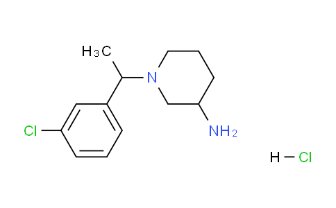 CAS No. 1203266-43-6, 1-(1-(3-Chlorophenyl)ethyl)piperidin-3-amine hydrochloride