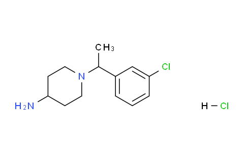 CAS No. 1185312-95-1, 1-(1-(3-Chlorophenyl)ethyl)piperidin-4-amine hydrochloride