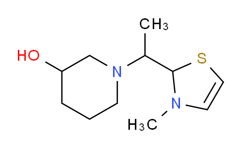 CAS No. 1289387-19-4, 1-(1-(3-Methyl-2,3-dihydrothiazol-2-yl)ethyl)piperidin-3-ol