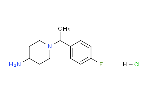 CAS No. 1185310-22-8, 1-(1-(4-Fluorophenyl)ethyl)piperidin-4-amine hydrochloride