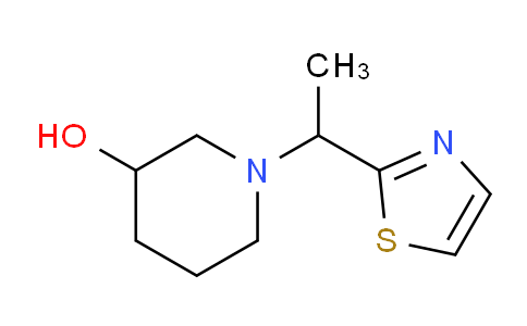 CAS No. 1065484-59-4, 1-(1-(Thiazol-2-yl)ethyl)piperidin-3-ol