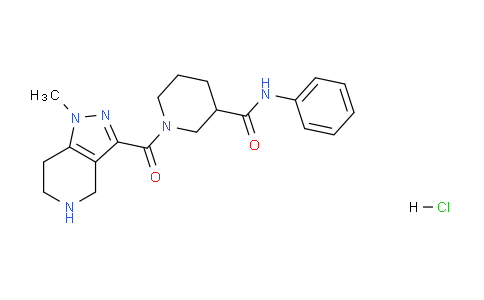 CAS No. 1160245-26-0, 1-(1-Methyl-4,5,6,7-tetrahydro-1H-pyrazolo[4,3-c]pyridine-3-carbonyl)-N-phenylpiperidine-3-carboxamide hydrochloride