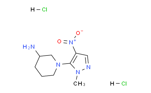 CAS No. 1363405-24-6, 1-(1-Methyl-4-nitro-1H-pyrazol-5-yl)piperidin-3-amine dihydrochloride