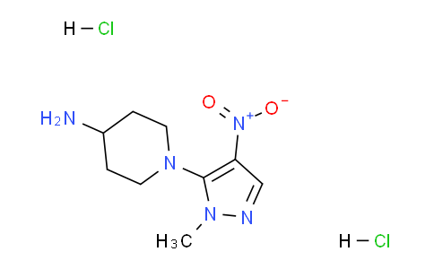 CAS No. 1363405-42-8, 1-(1-Methyl-4-nitro-1H-pyrazol-5-yl)piperidin-4-amine dihydrochloride
