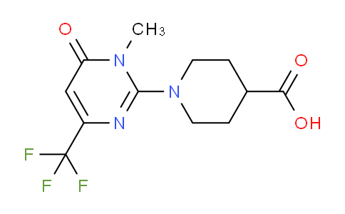 CAS No. 1707566-39-9, 1-(1-Methyl-6-oxo-4-(trifluoromethyl)-1,6-dihydropyrimidin-2-yl)piperidine-4-carboxylic acid
