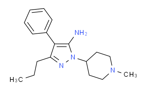 CAS No. 93990-94-4, 1-(1-Methylpiperidin-4-yl)-4-phenyl-3-propyl-1H-pyrazol-5-amine