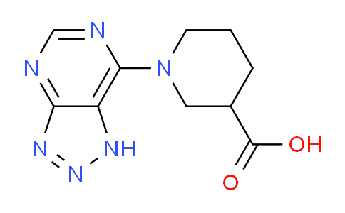 CAS No. 1707594-74-8, 1-(1H-[1,2,3]Triazolo[4,5-d]pyrimidin-7-yl)piperidine-3-carboxylic acid