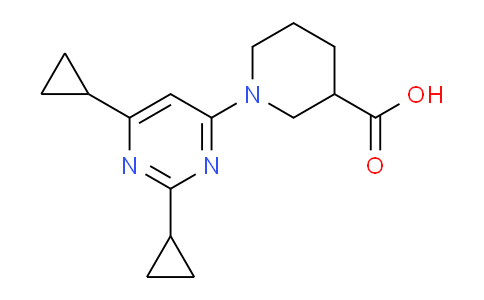 CAS No. 1708428-25-4, 1-(2,6-Dicyclopropylpyrimidin-4-yl)piperidine-3-carboxylic acid