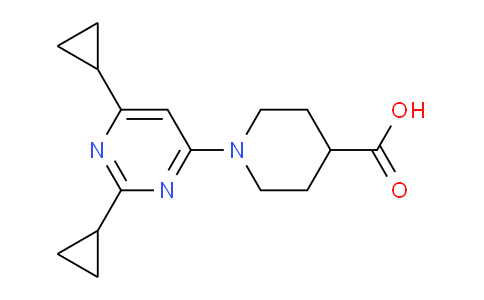 CAS No. 1707399-84-5, 1-(2,6-Dicyclopropylpyrimidin-4-yl)piperidine-4-carboxylic acid