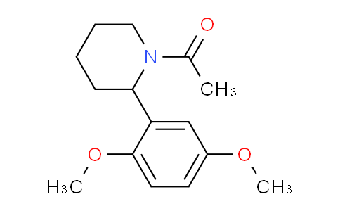 CAS No. 1355222-59-1, 1-(2-(2,5-Dimethoxyphenyl)piperidin-1-yl)ethanone
