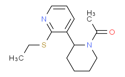 CAS No. 1352507-92-6, 1-(2-(2-(Ethylthio)pyridin-3-yl)piperidin-1-yl)ethanone