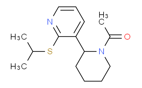 CAS No. 1352541-31-1, 1-(2-(2-(Isopropylthio)pyridin-3-yl)piperidin-1-yl)ethanone